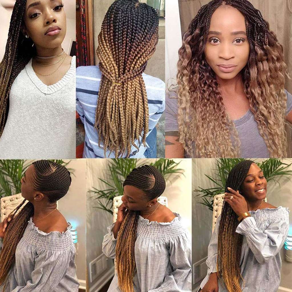 24” Afro Twist Braids Ombre Synthetic Kanekalon Jumbo Braiding Extension Hair