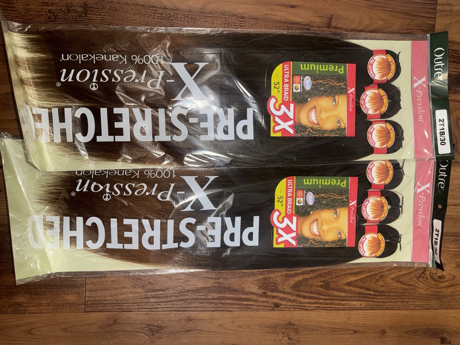 Outre X-Pression Ultra Braid Pre-Stretched Synthetic Hair Extensions 52in 2T1B/…
