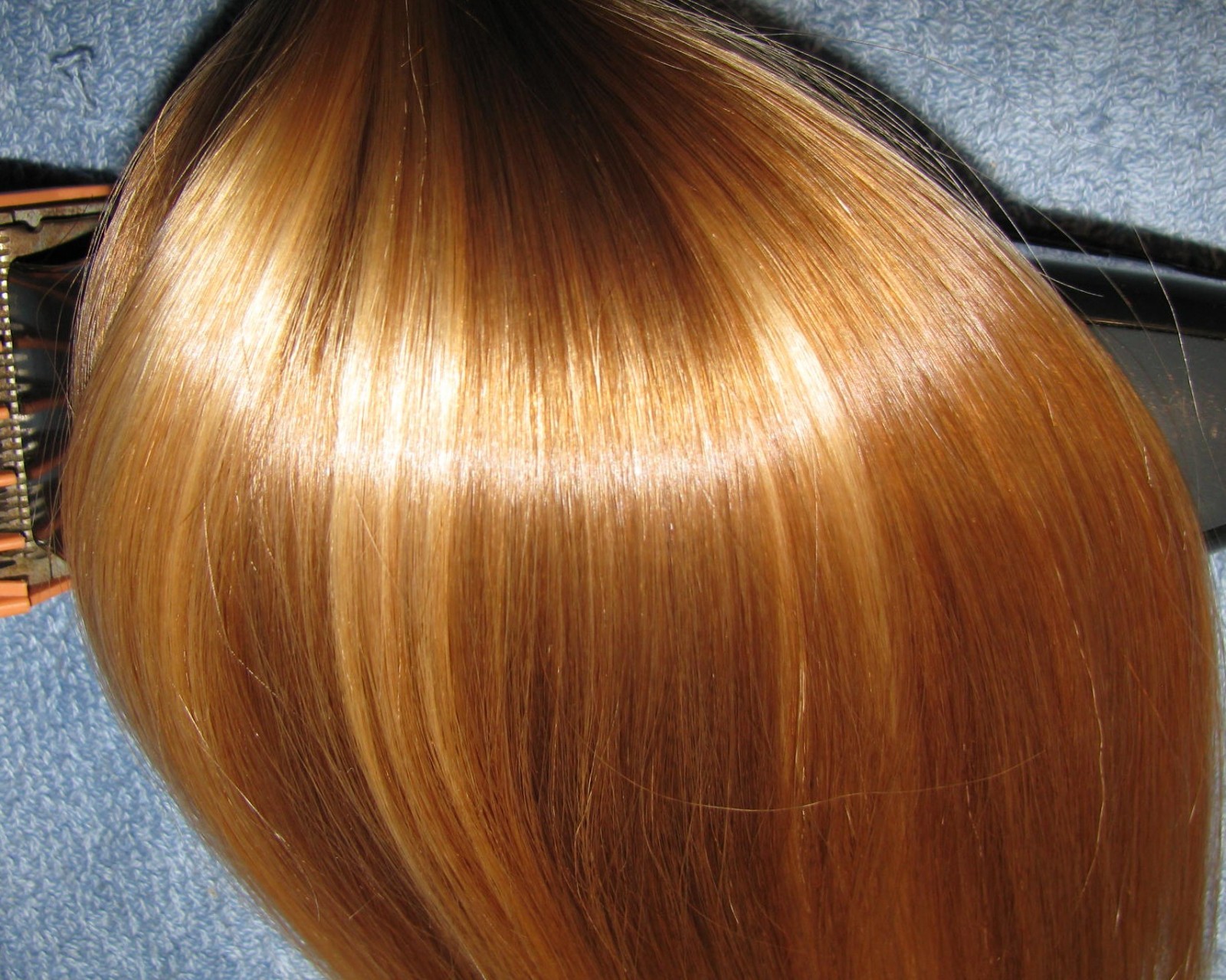 HUMAN HAIR HAIRCUT 12 INCH 2.6oz THICK BLONDE BLEND PONYTAIL REBORN DOLLS T43