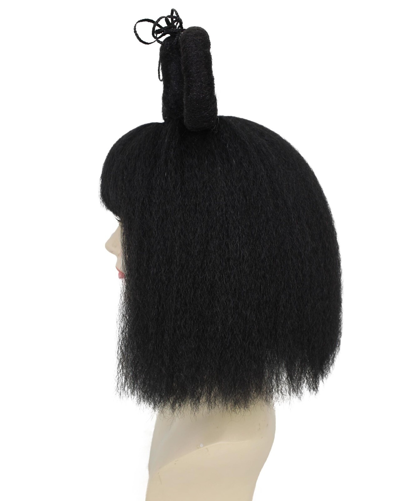 Adult Women’s Black Updo Geisha wig, Perfect For Halloween, Flame-retardant,