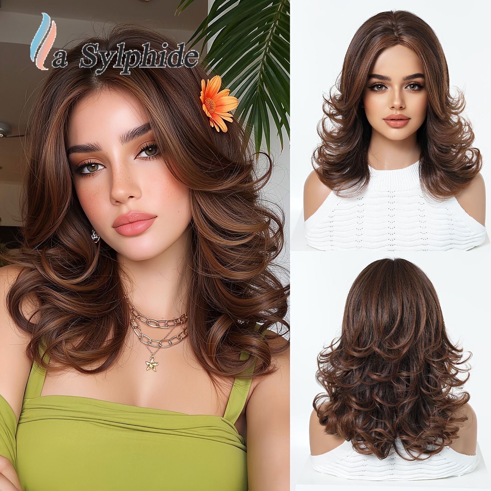 High Crown Layered Shoulder Length Short Curly Wig Heat Resistant Rose Net Wig