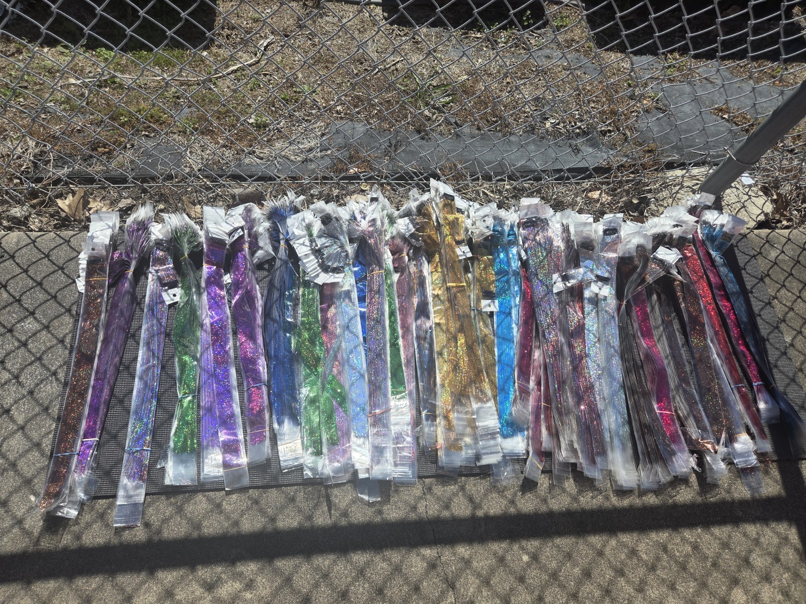 Synthetic Hair Extensions Assorted Colors Straight Multiple Strands