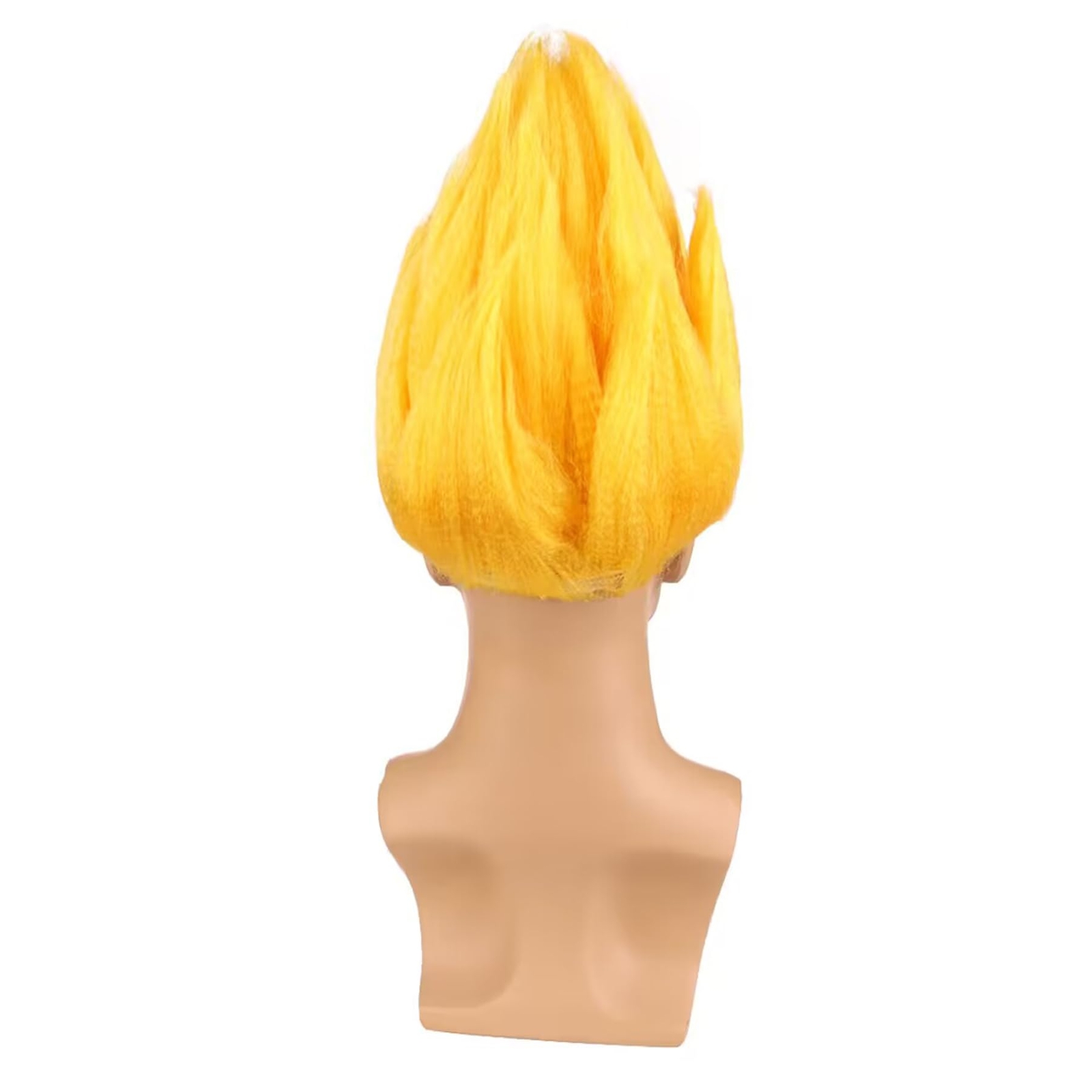Flame Shape Wig Men Short Yellow Costume Wig Kid Adults Yellow Fire Halloween