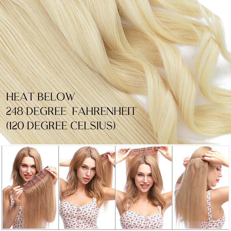 CLEARANCE One Piece Clip in Wavy Curly 100% Remy Human Hair Extensions Remy 24″