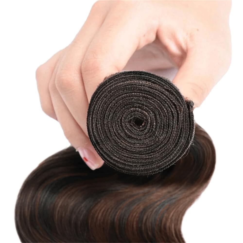 Fridnae P1B30 Bundles Highlight Straight Human Hair Bundle 8A Two Tone Black