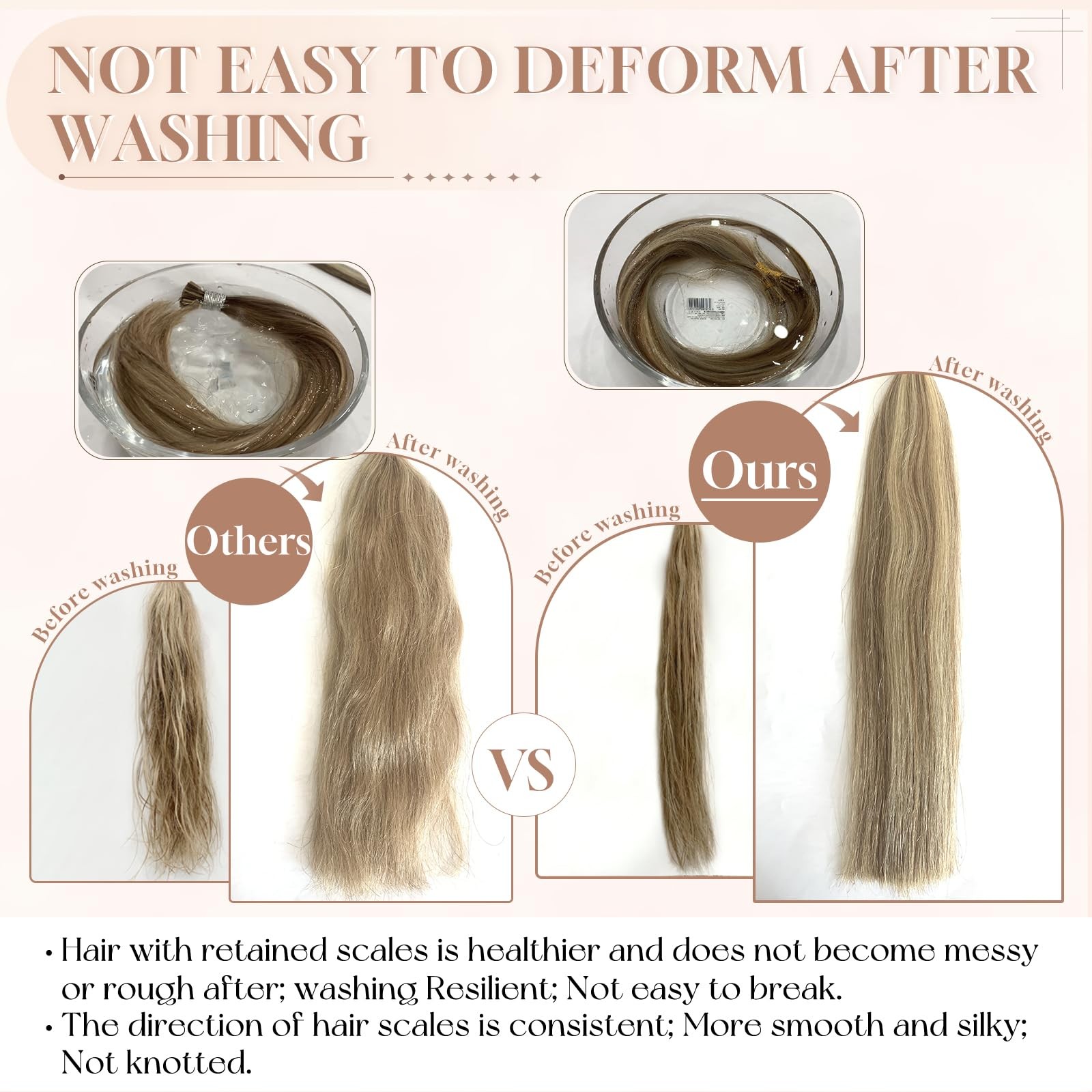 Mioyio Microlink Hair Extensions Human Hair Chocolate Brown 50G/62S/Pack 18Inch