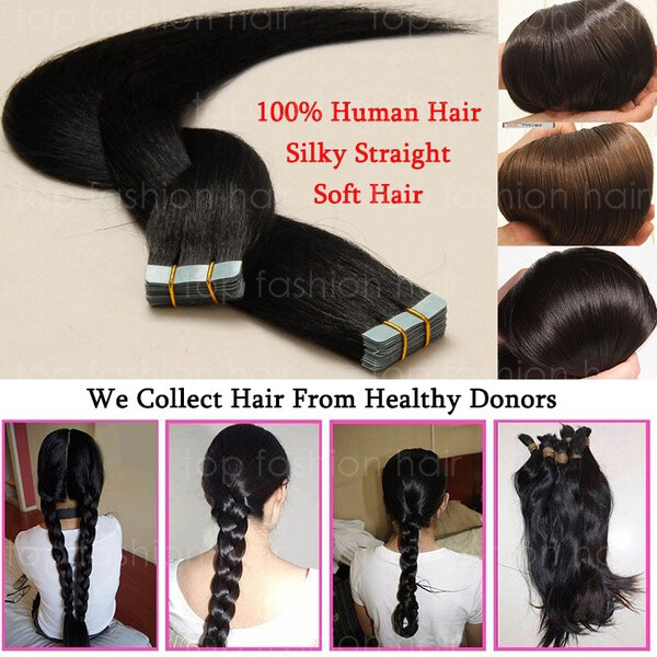 US Super Tape In Glue 100% Human Remy Hair Extensions Real Thick 100g 40pcs GG36