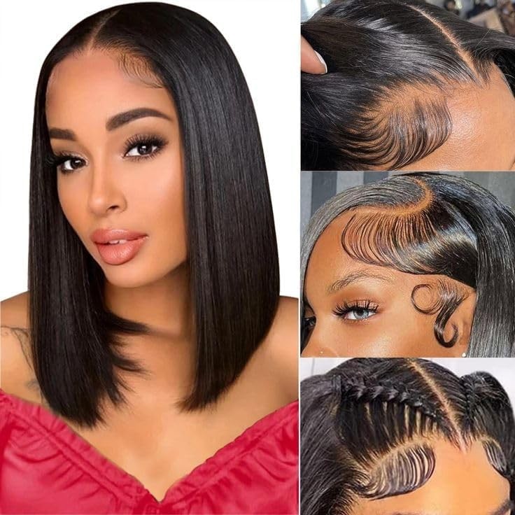 Imayli Bob Wig Human Hair 13X4 Frontal Lace Wig Human Hair 180 Density Glueless
