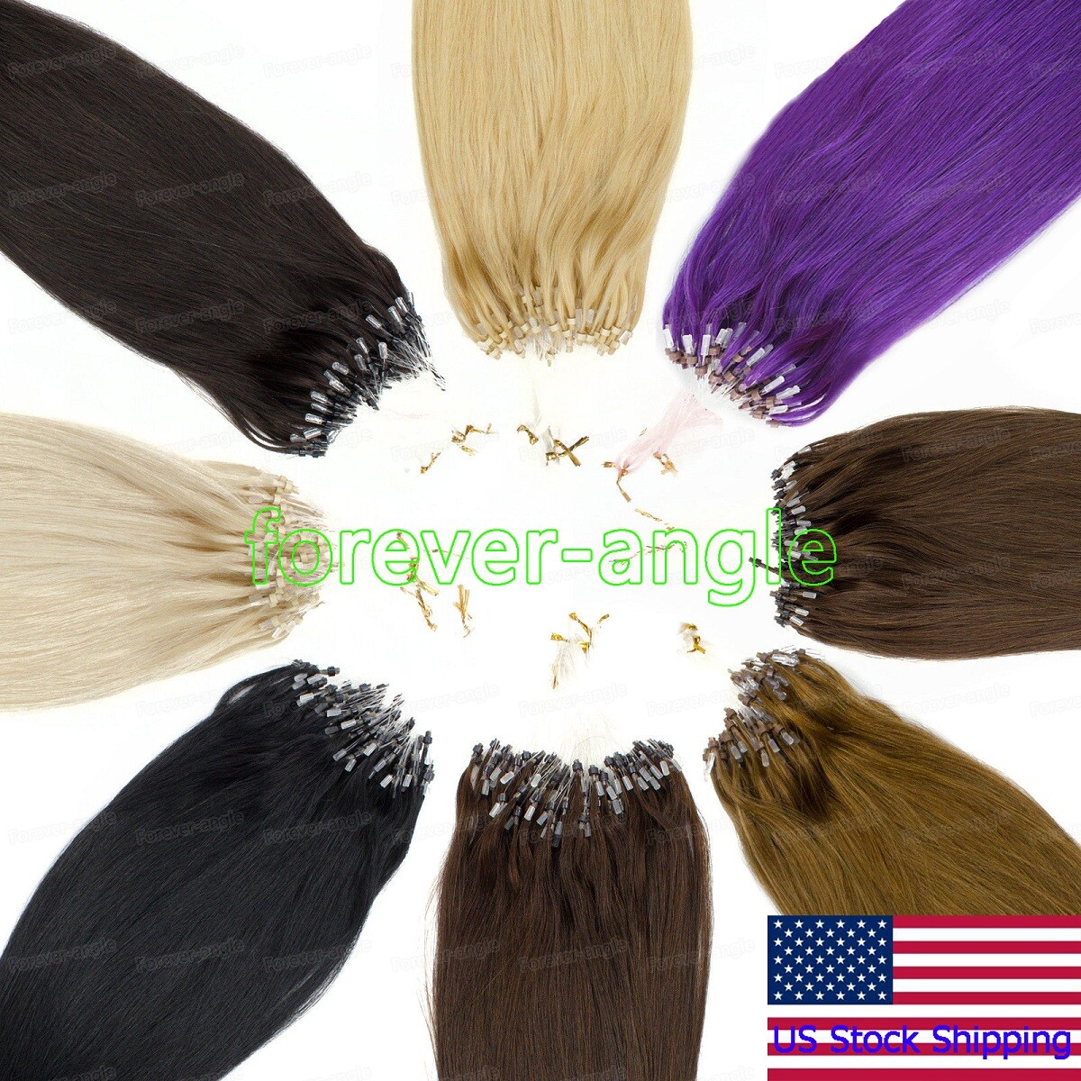 Micro Loop Human Hair Extensions Remy Straight Natural Hair Micro Beads RealHair