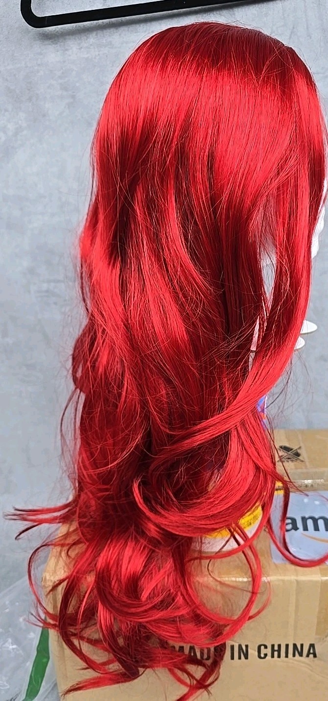 Beautiful Very Long Hair Red Wig Adult Little Mermaid or Brave Character – New