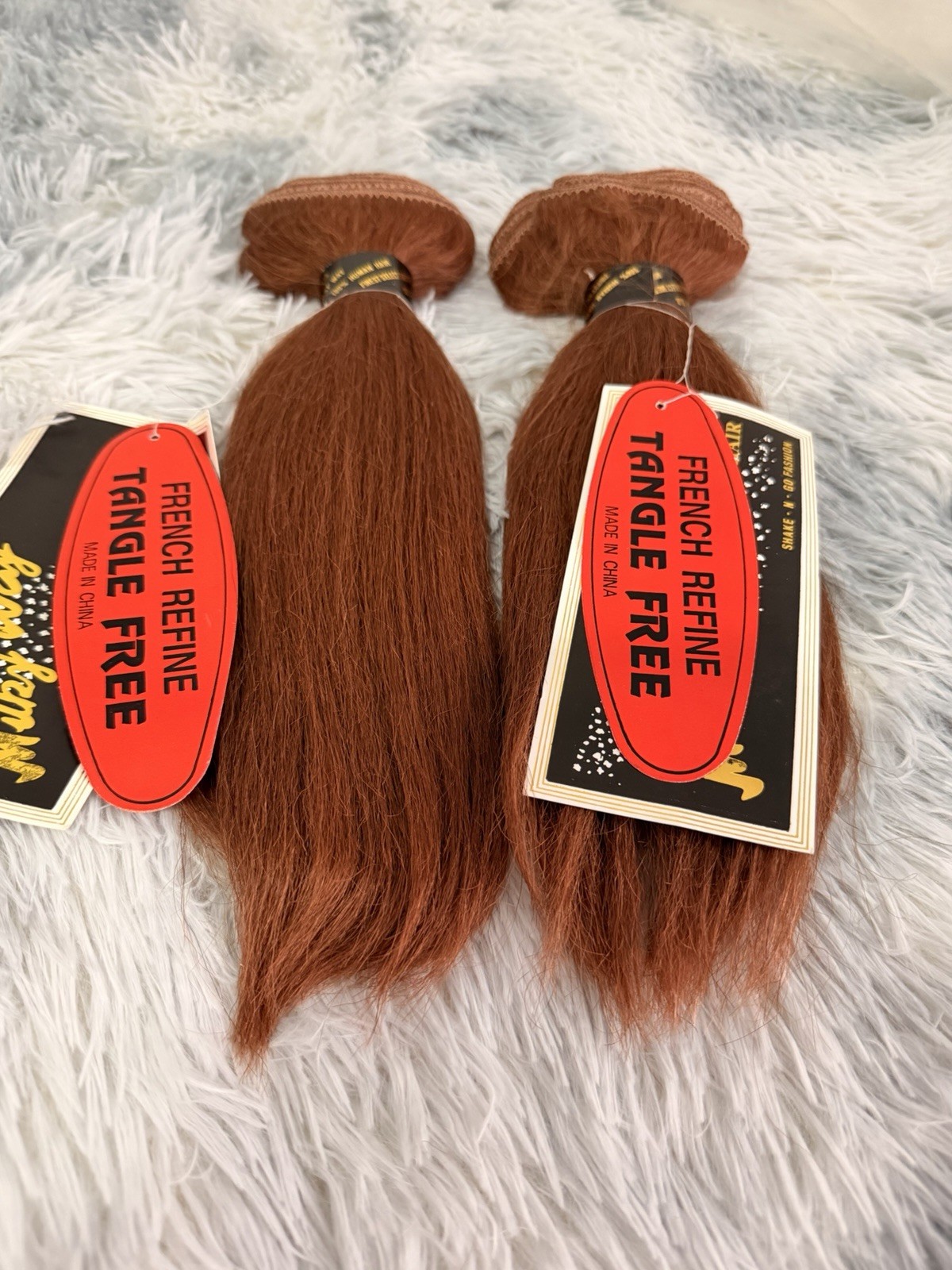 Milky Way Yaky Human Hair Extensions Straight Auburn 14” 14” 10” 10”Colour 30