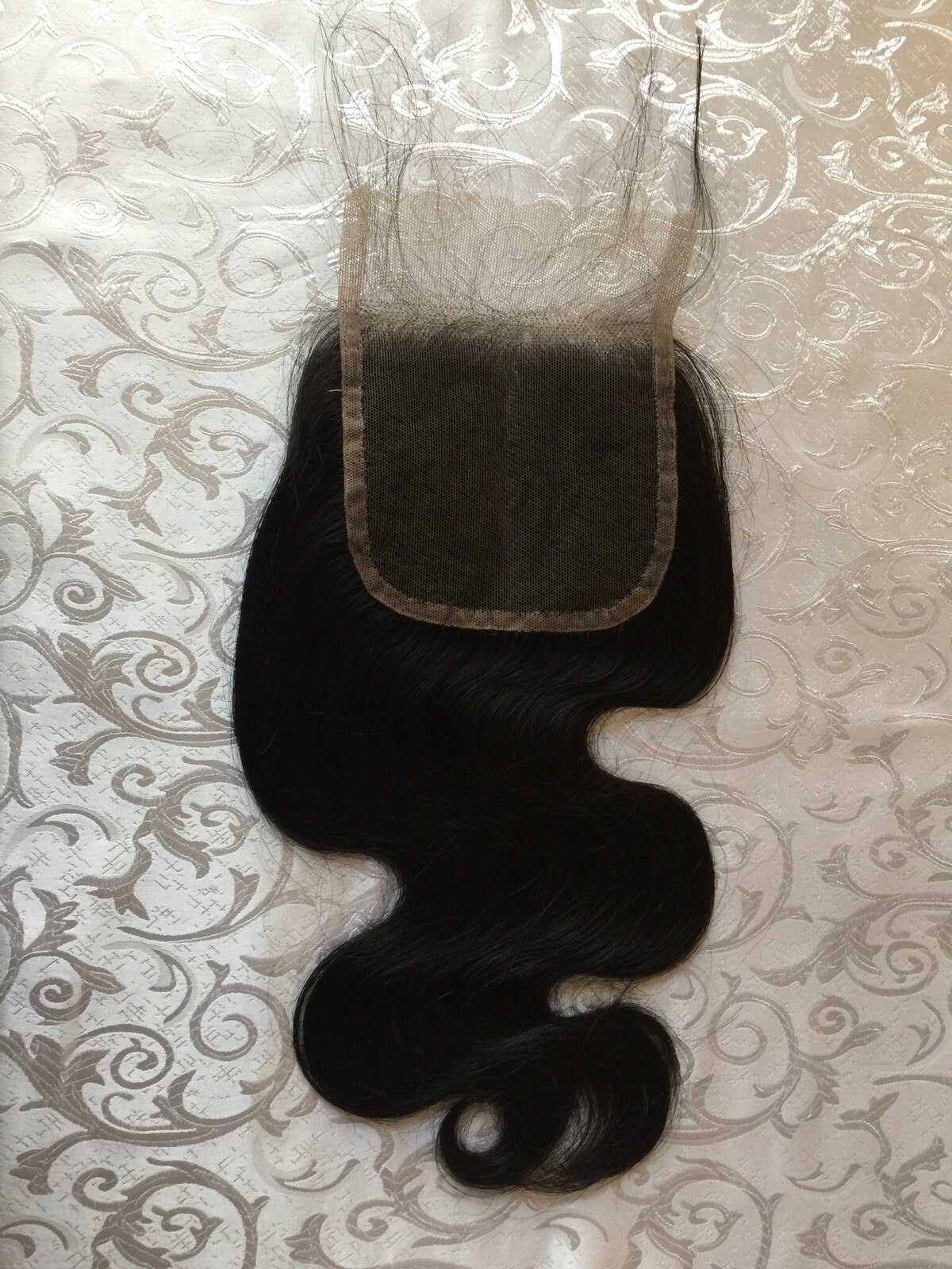 Brazilian Raw Hair 4×4 Closure Body Wave 14Inches 1B