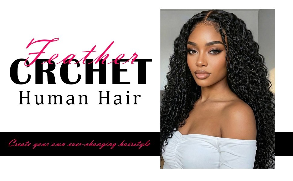 22-24″ 60g Human Hair Crochet Deep Wave for Black Women Miracle Knots 30 Strands