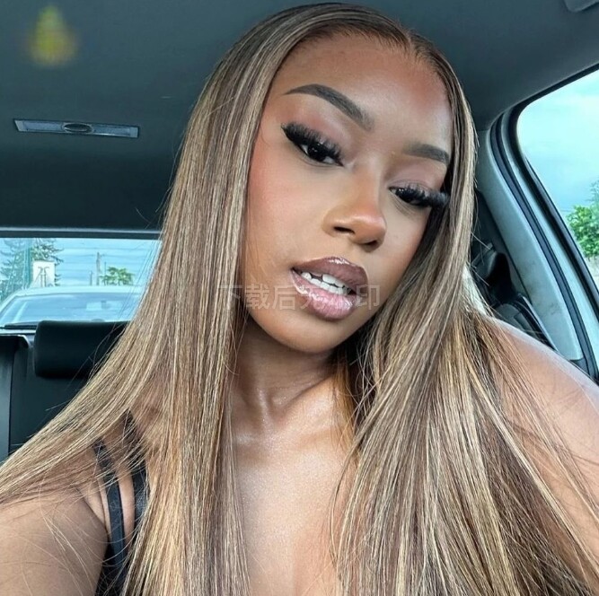 Highlight Straight 13×4 Lace Frontal Wig Human Hair Pre-plucked