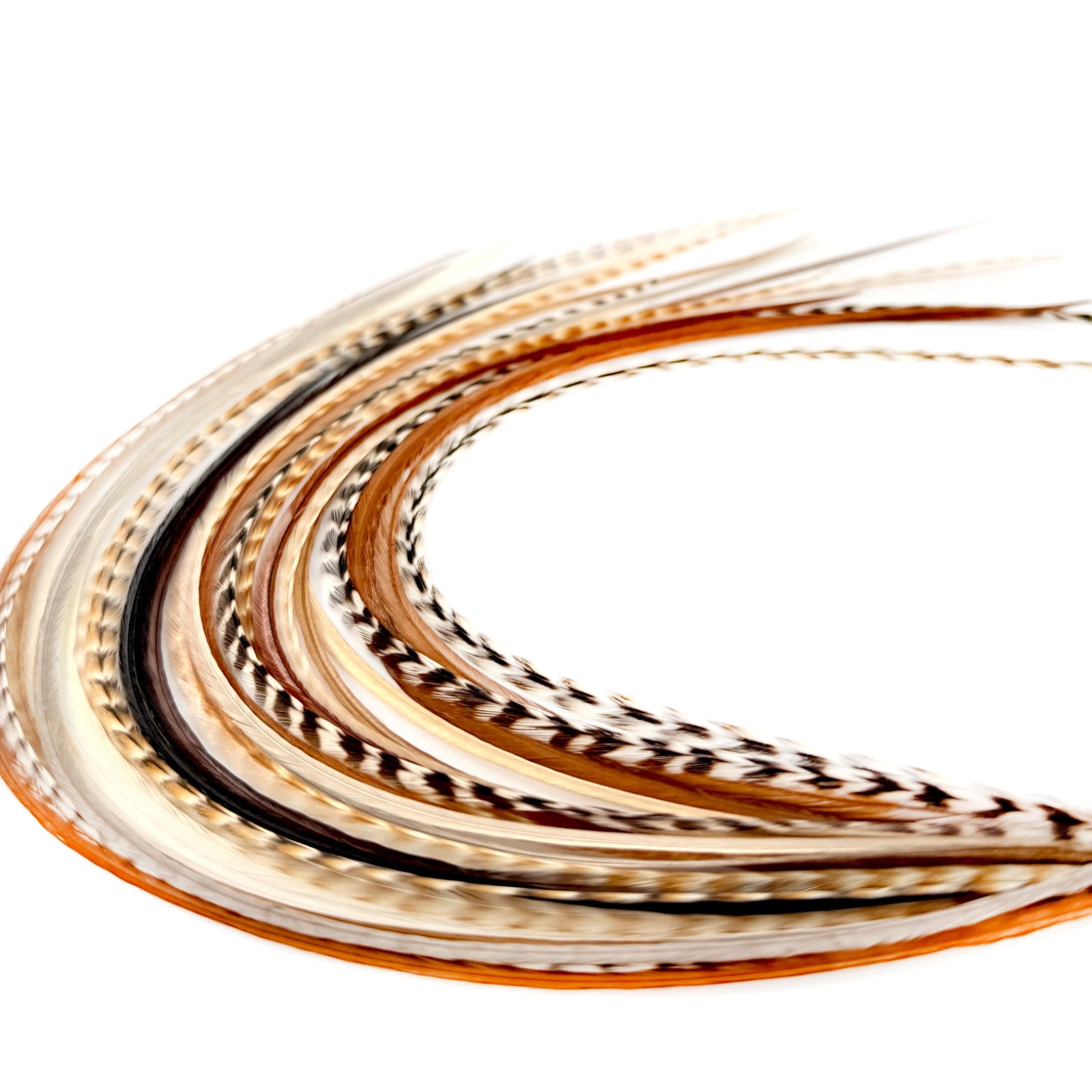 21 pcs. Feather Hair Extensions 6″-10″ + DIY Kit, Whiting Farms -Color of Choice