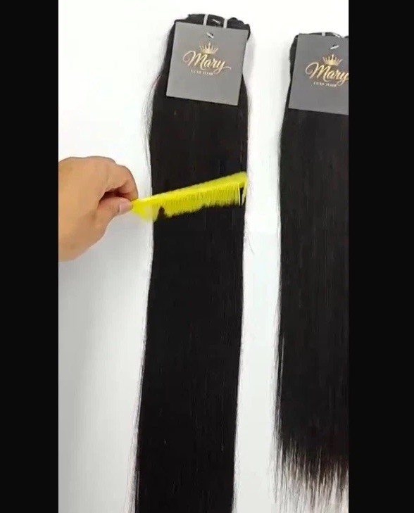 Mary 24” Clip-In Human Hair Extensions 7PCS Full Head Straight Jet Black #1