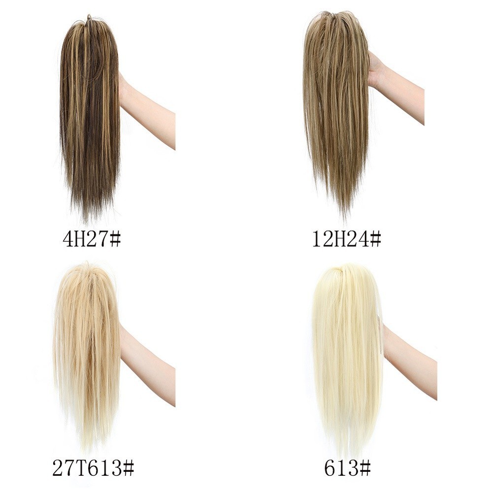 Synthetic Hair Ponytail Extensions Half Up Waterfall 35cm High Temperature Wire