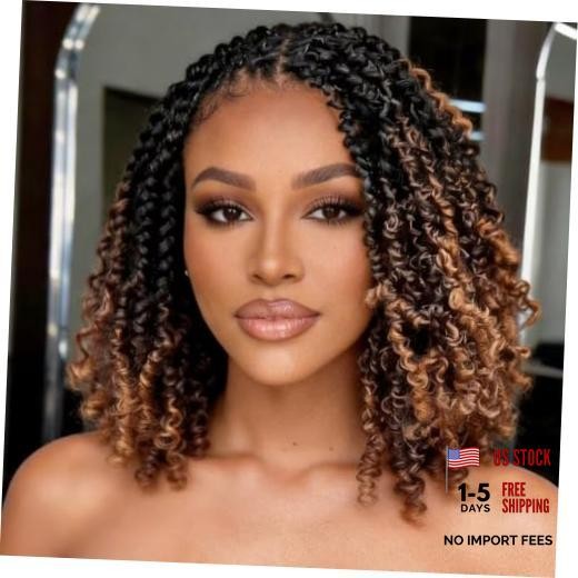 8 Packs Yanky Twist Crochet Hair Pre-looped Crochet 10 Inch (Pack of 8) 1B/4/30