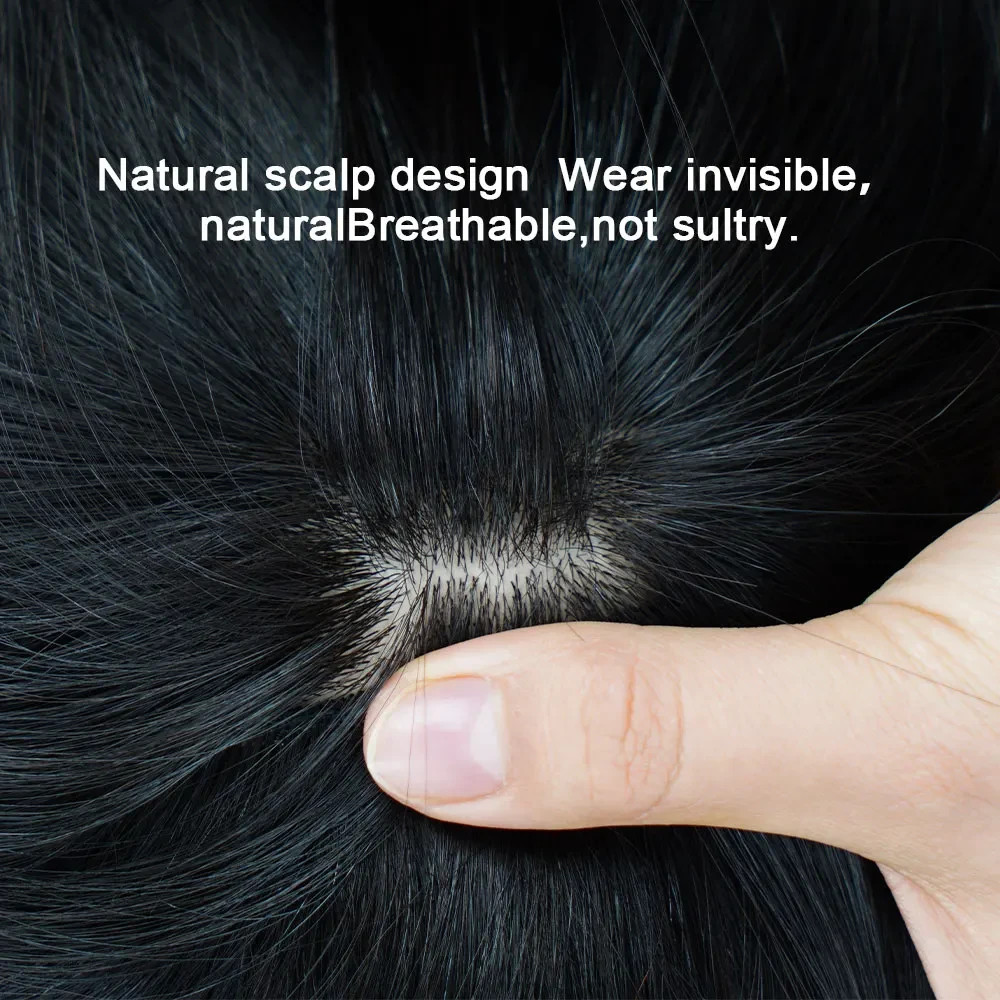 100% human hair Topper Remy European Hair Silk Top Hand Tied hair extensions