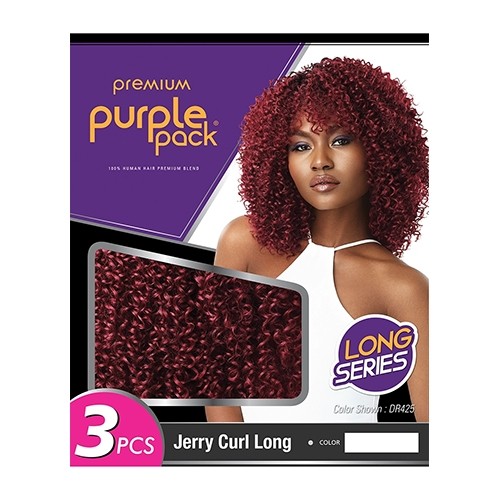 Human hair blend – Purple Pack Long 3Pcs – Jerry Curl Long