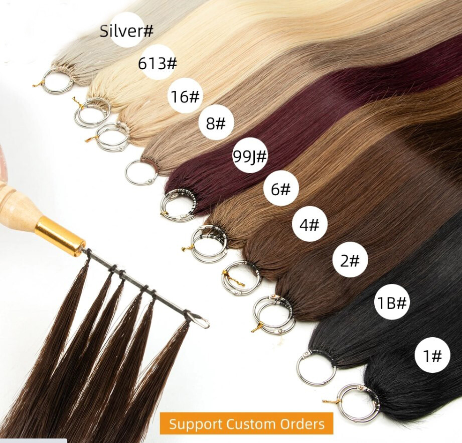 10A Seamless Feathers Hair Human hair Extension 50 Strands Invisible Hair 16-30″