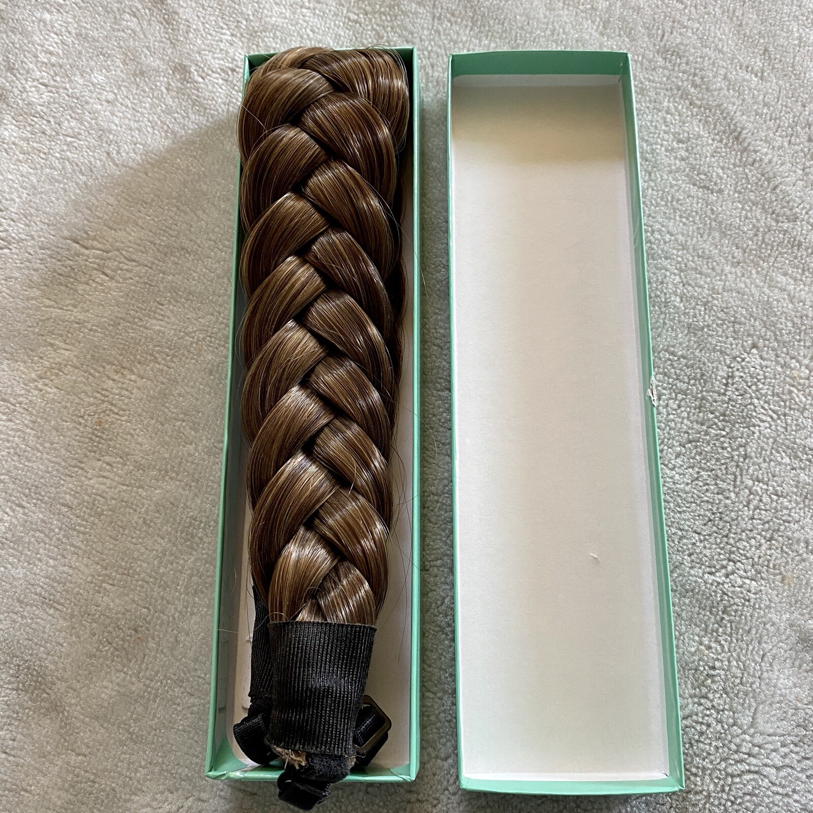 Madison Braid. Ashy light brown Color. Two Strand Hair Piece. 1.5” Wide