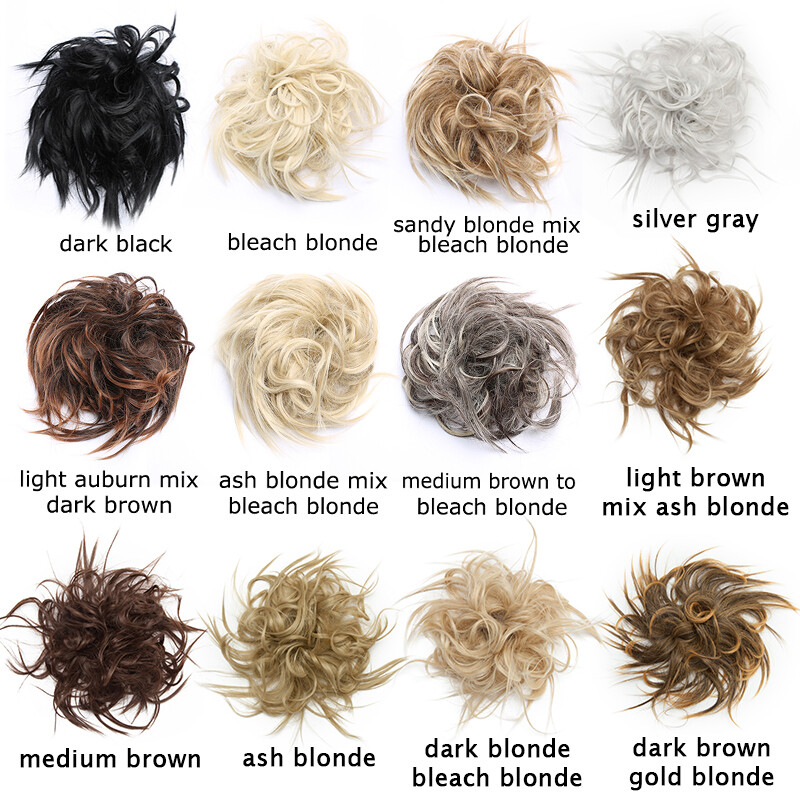 Real Natural Clip In As Human Hair Extension Bun Pony Tail Wrap On Scrunchie O6