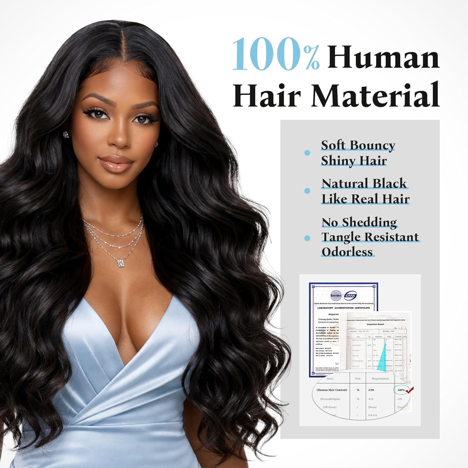 VVIG Body Wave Human Hair Bundle 18 Inch 100% Unprocessed Raw Human Hair 16A Gra