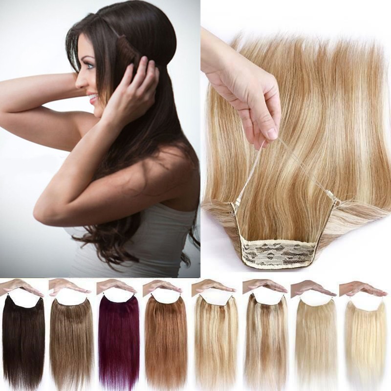 Ombre 60g Handmade Flip Human Hair Extensions Invisible Wire good Hair Weft