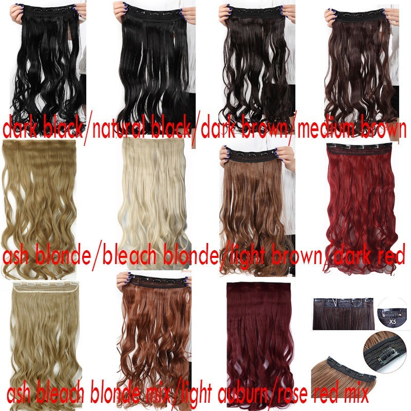 100% Thick One Piece Real Clip in False Hair Extension 3/4 Full Head US Stock