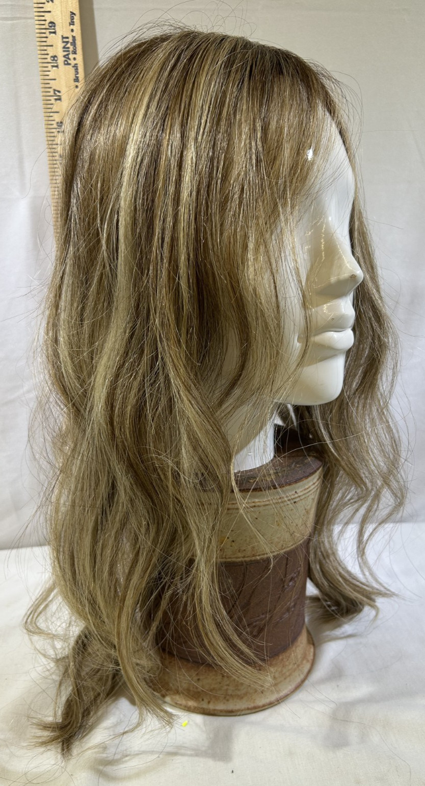 Wig Topper By Belle Tress In Brown Sugar Cream LACE FRONT MONO TOP PEERLESS 19