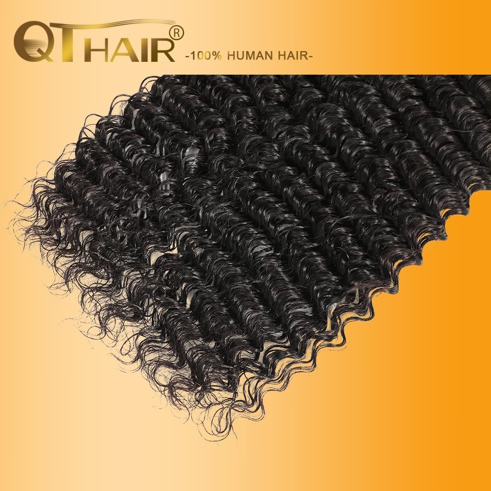 Qthair 18A Deep Wave Bundles Human Hair 14 14200G 100 Unprocessed Cambodian