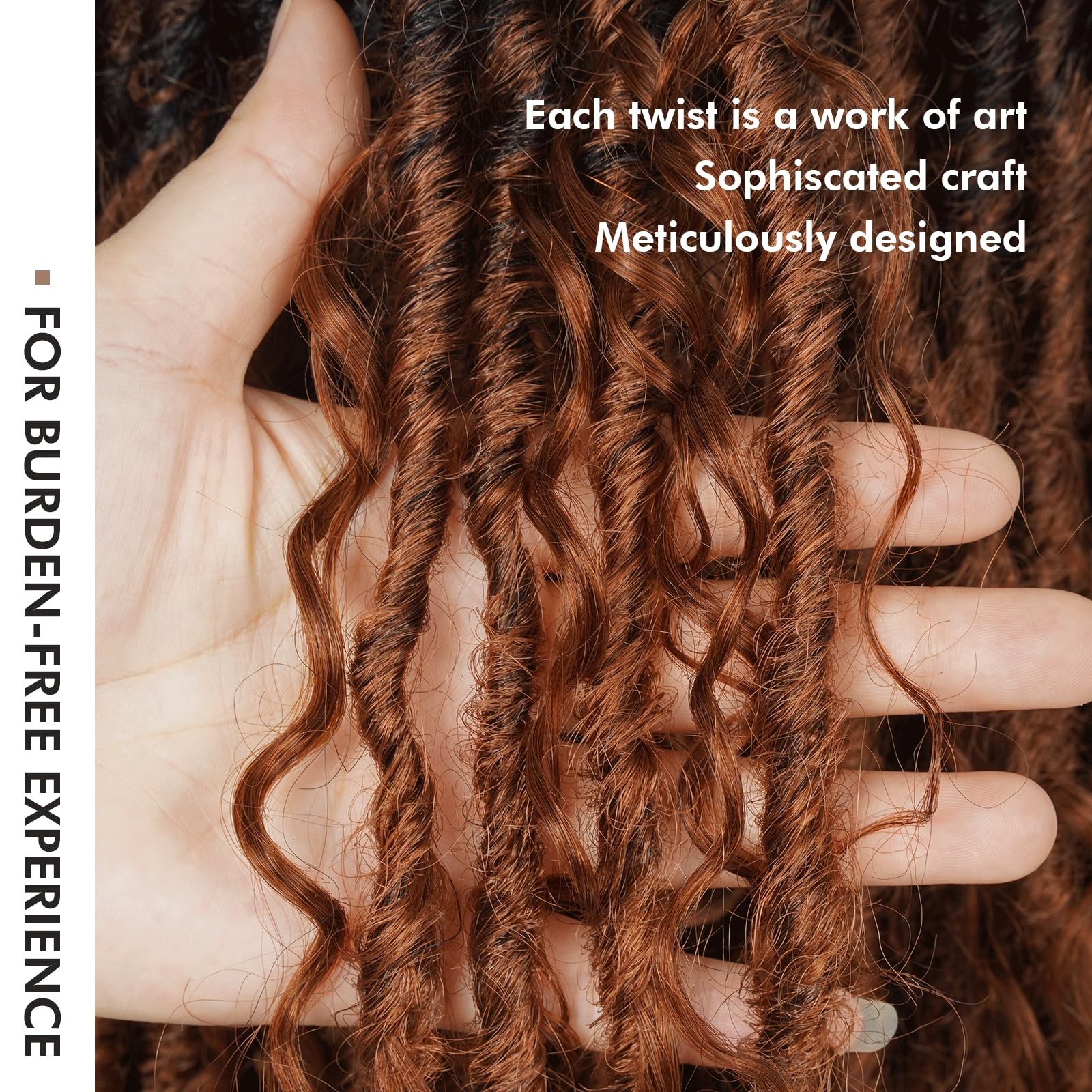 Toyotress Boho Human – 20 Inch 8 Packs Pre-Looped Crochet Human Curls