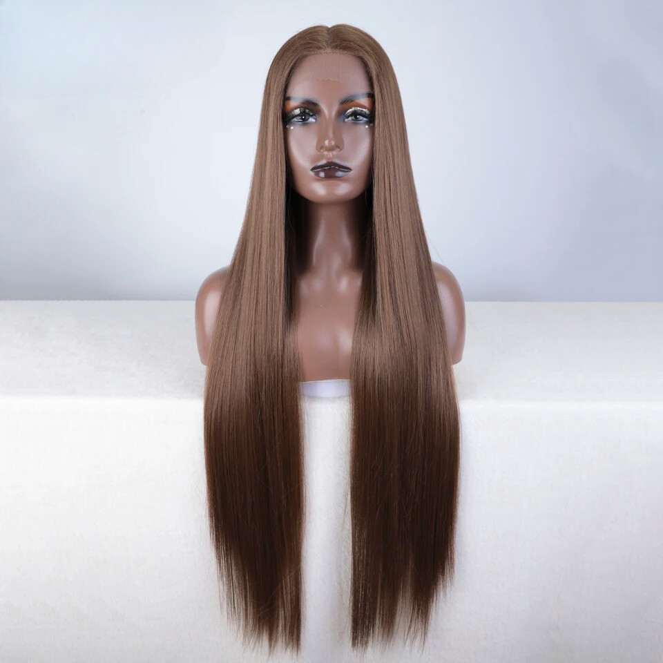 Wigs for Black Women Straight Synthetic Lace WIg 38 Inch Ombre Blonde Lace Wig