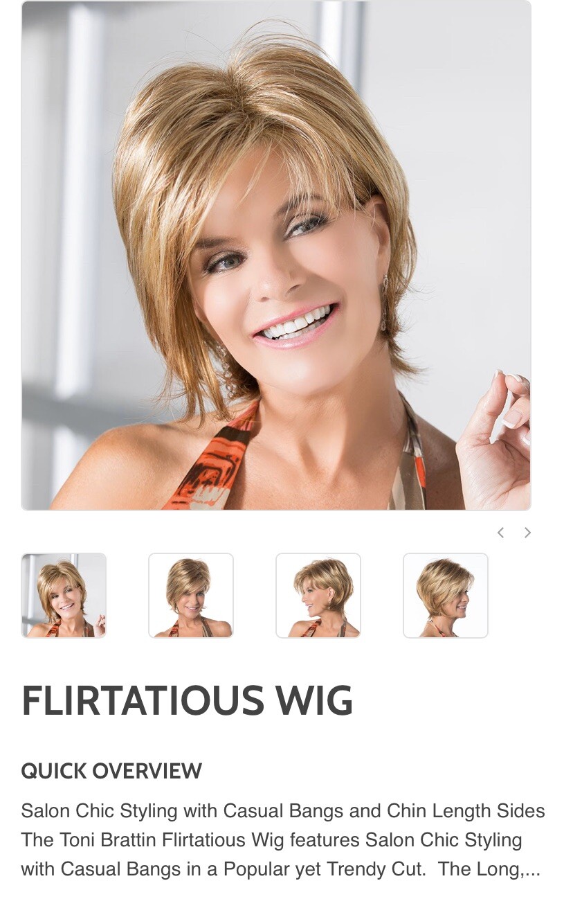 Toni Brattin 331 Flirtatious-regular black Sleek Cut Wig QVC
