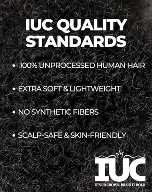 Afro Kinkys Bulk Human Hair Bundle (50g, 1B) 4C Afro 14 Inch Natural Black