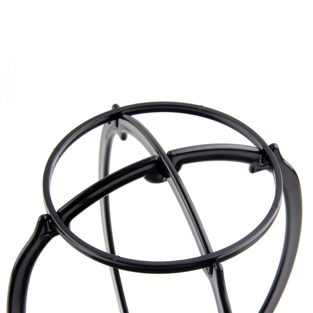 2PCS Wig Stand Portable Collapsible Holder Durable Display 13.8″ Black