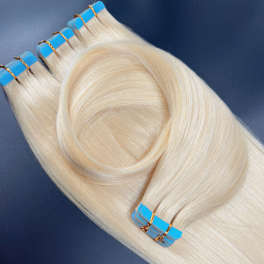 Tape In Hair Extensions Real Human Hair Skin Wefts Remy Cuticle European Hair12A