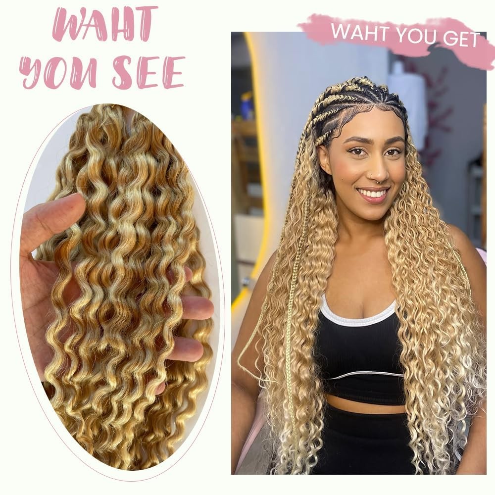 Diexrlamx 613 Human Braiding Hair For Boho Braids 20 20 Inch 2 Bundles/100G