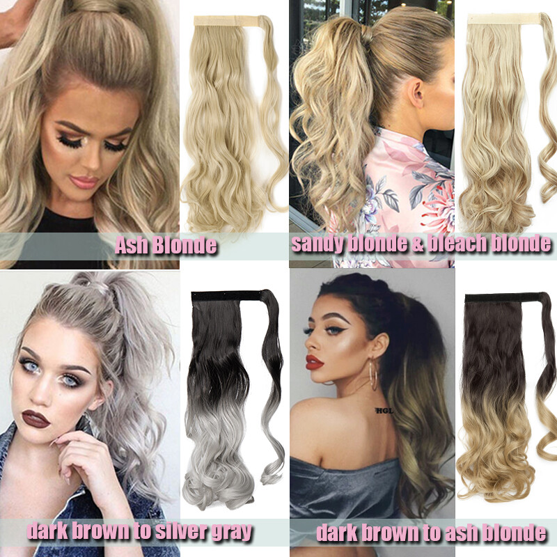 Real Thick 100% As Human Long Curly Drawstring Ponytail Clip In Hair Extension