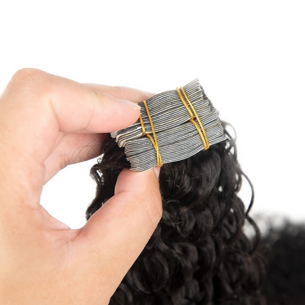 Smartinnov 26 Inch Long Tape In Hair Extensions Human Hair Deep Curly Pu Tape