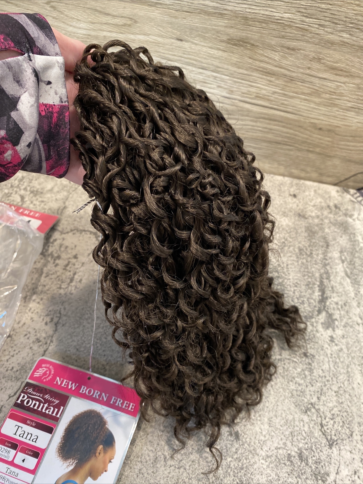 New born free drawstring ponytail style Tana