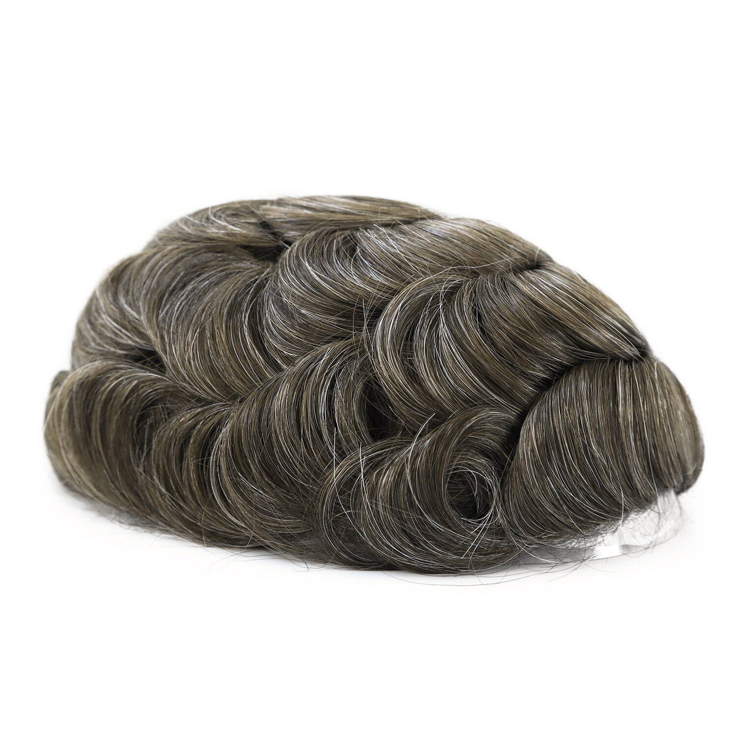 Thin Skin Mens Toupee Human Hair Replacement System Gents Hairpieces 8X10 #620