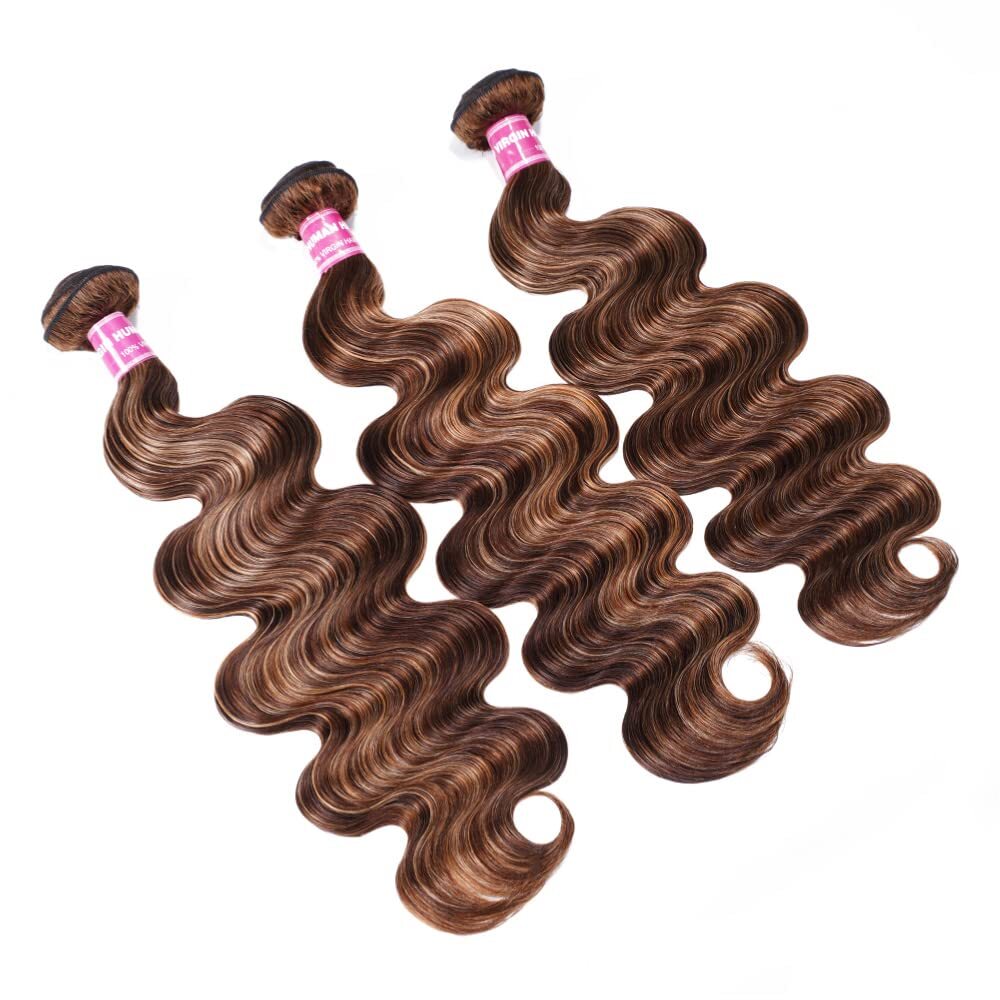 UNice Cambodian Highlights Blonde Body Wave Bundles Human Hair Extensions Weaves