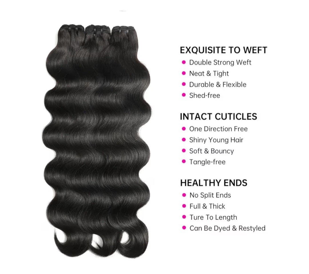 Human Hair Bundles 18 20 22 Inch 12A Body Wave Bundles Human Hair 100% Brazilian