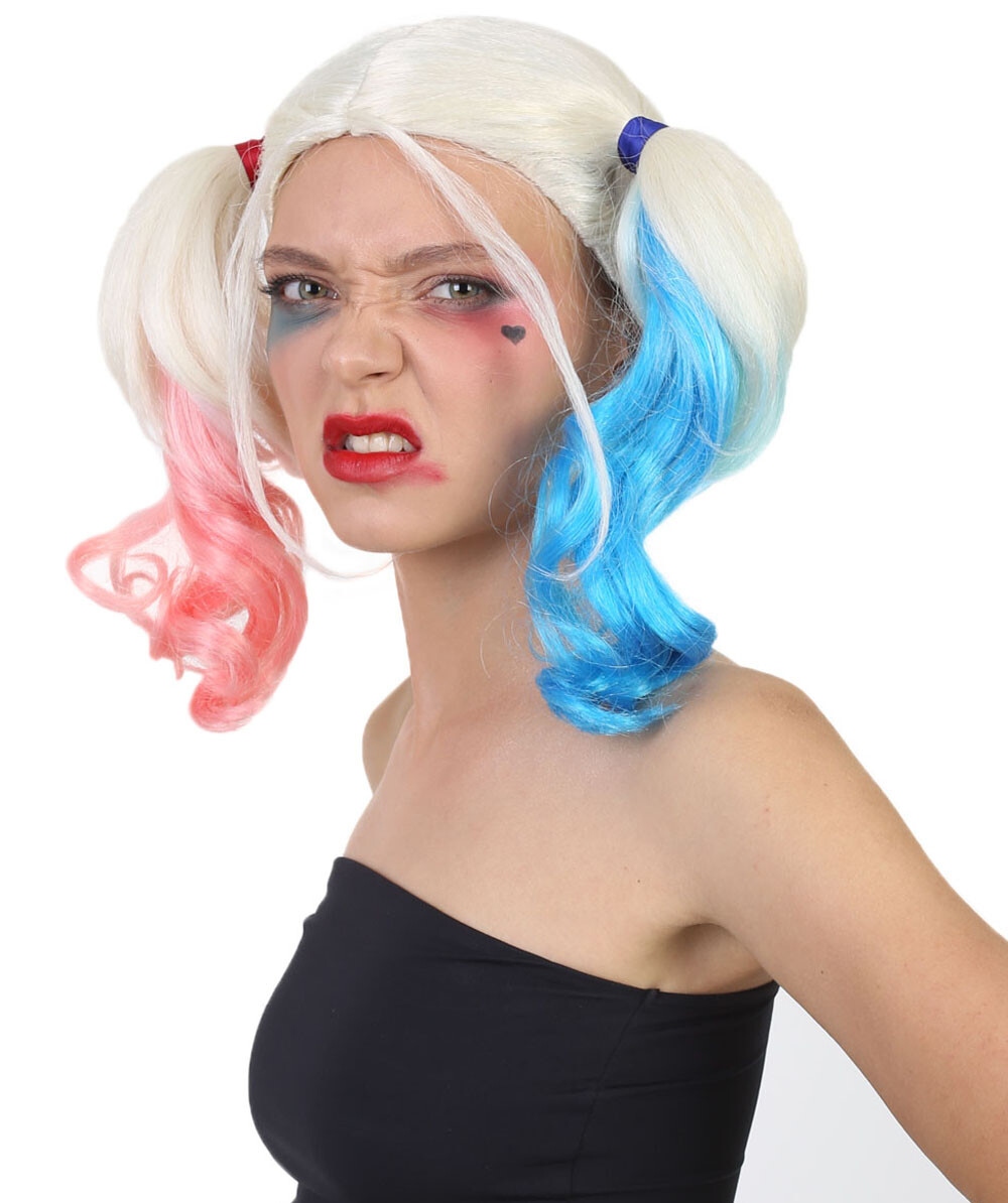 Suicide Womens Wig, Multi-color Cosplay Wig, Premium Breathable Capless Cap,