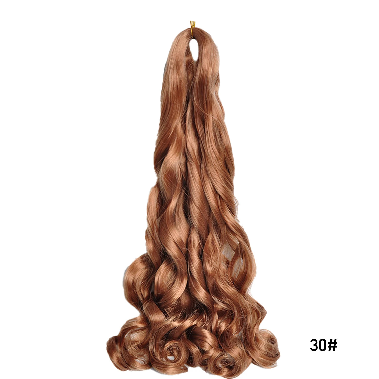 Pre Stretched 24Inch Synthetic Loose Wave French Curls Braiding Hair Extensions