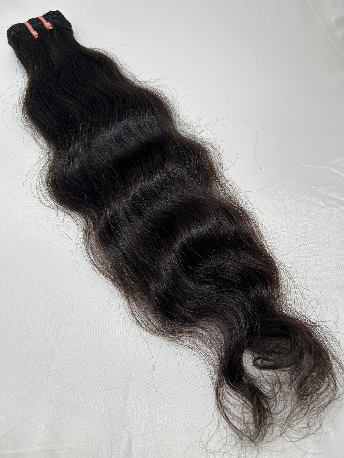 Natural Virgin Indian Wavy Hair Bundle Extensions 100 gram Piece