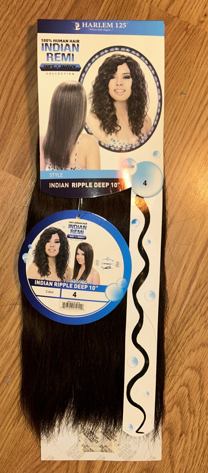 100% Human Hair Ext. Indian Remi. Wet & Wavy. 10”inch. Color #4. 1 Pack For $30