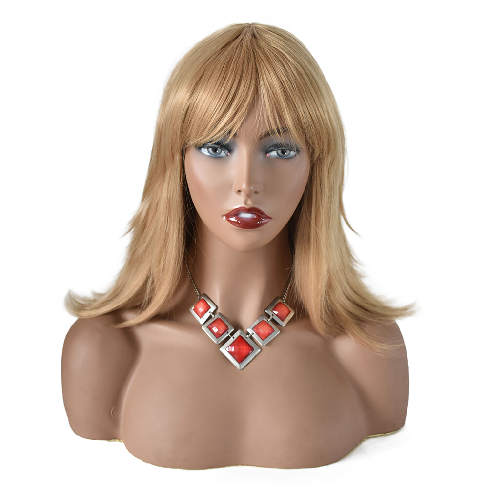 Layered Long Synthetic Hair Machine Made Women Wigs Premium Quality Natural 22″